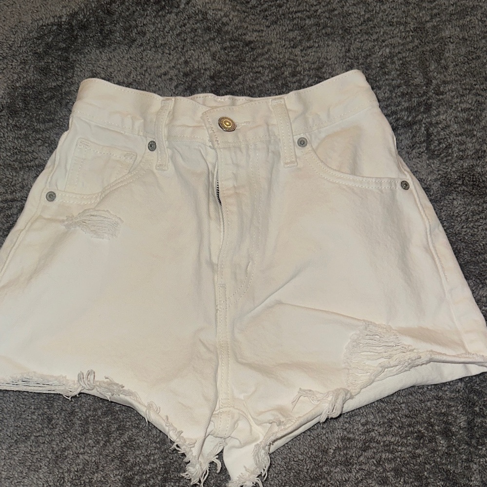 Signature by Levi Strauss Cream High Waist Denim Shorts
